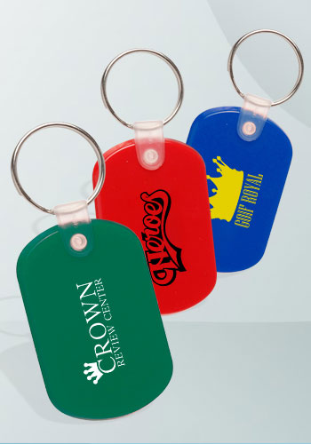 Personalized Tag Soft Plastic Keychains | KEY107 - DiscountMugs