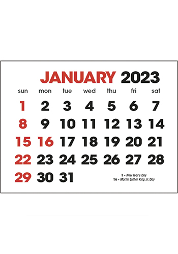 Personalized Stick Up Grid 13-Month Calendars | X11643 - DiscountMugs
